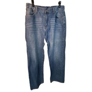 Lucky Brand Jeans Mens 34 X 32 Classic Loose Fit Blue Denim‎